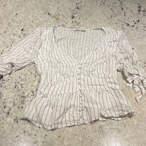 V neck summer blouse (with buttons)
